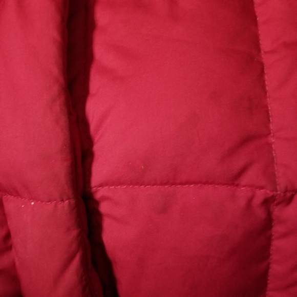 Eddie Bauer Quilted Goose Down Puffer Jacket Faux Fur Collar Pink Women's Medium - Picture 11 of 12